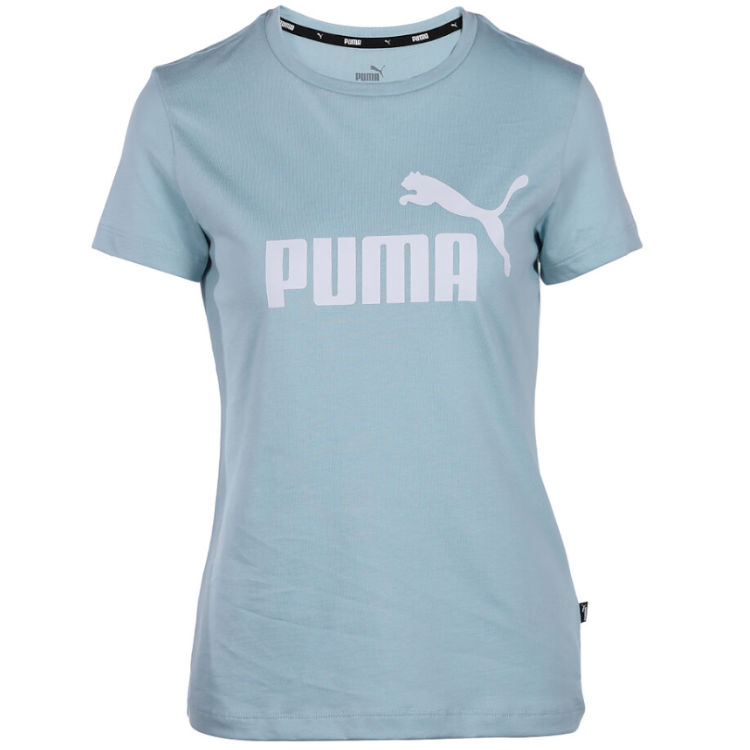 PUMA ESS T Shirts Women's Blue Crew Neck Moderate Other