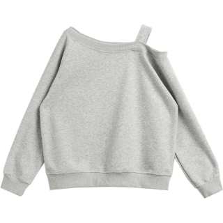 EVPGB Sweatshirts Women's Gray Asymmetrical Collar Moderate Regular