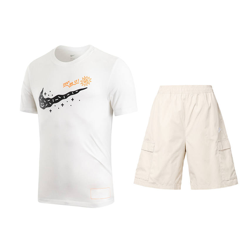 Nike Nike Casual Sportswear Men's White/Ivory Crew Neck Moderate