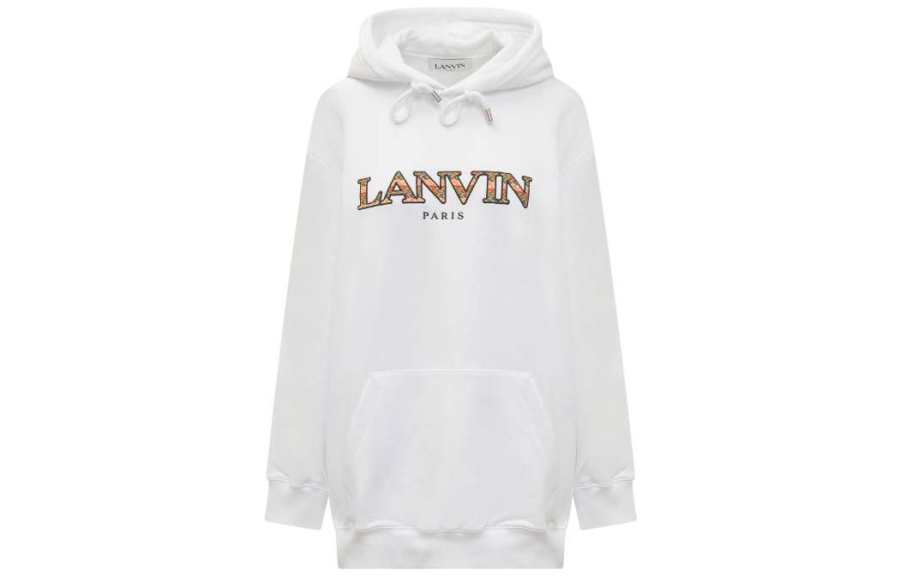 Lanvin Lanvin Logo Embroidered Drawstring Hoodie