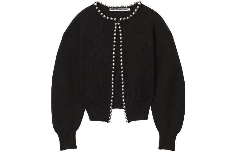 Alexander Wang Ball Detailed Cropped Cardigan