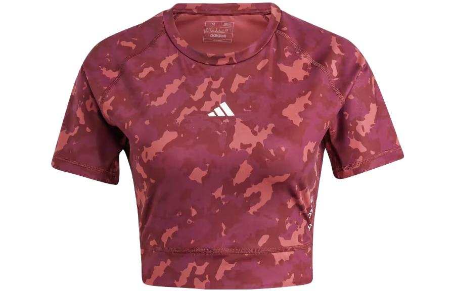 Adidas Adidas T Shirts Women's Contour Red Crew Neck Moderate Other