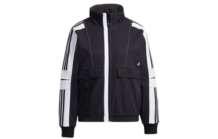 Adidas Adidas Jackets Women's Black Hooded Moderate Workwear