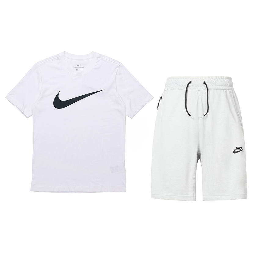 Nike Nike Casual Sportswear Men's White/Ecru Crew Neck Moderate