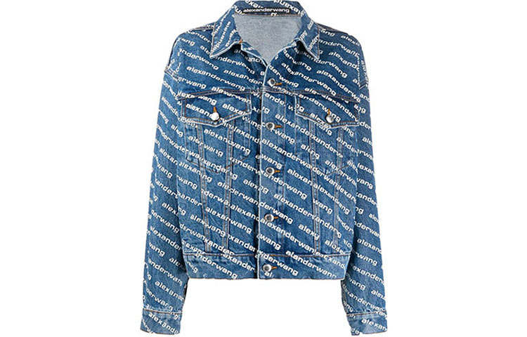 Alexander Wang Alexander Wang Logo print Denim Jacket