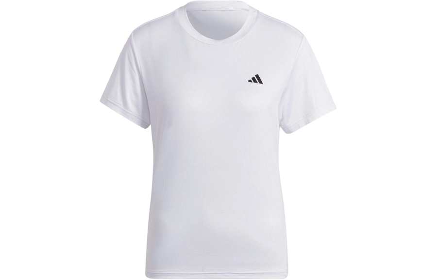Adidas Adidas AEROREADY T Shirts Women's White Crew Neck Moderate Straight Fit