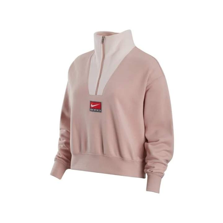 Nike Nike Sweatshirts Women's Pink Half Open Collar Moderate Cardigan