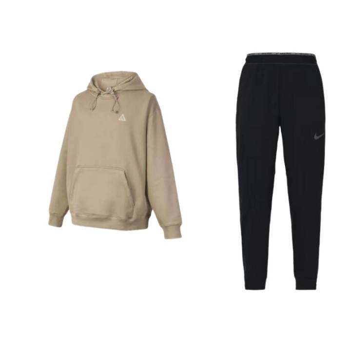Nike Nike ACGTherma FIT Thickened And Fleece Lined Loose Fit Pullover Hooded Long Sleeved Knitted Fabric Elastic Cuff Pants