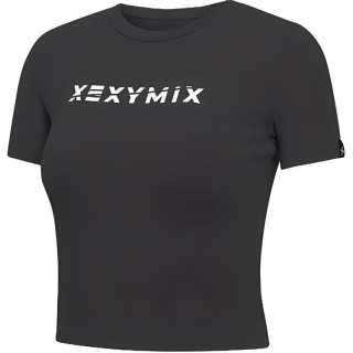 XEXYMIX T Shirts Women's Gray Crew Neck