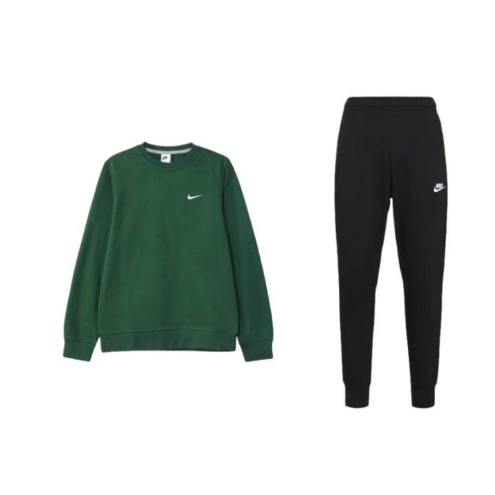 Nike Nike Casual Sportswear Men's Green/Black Crew Neck Moderate