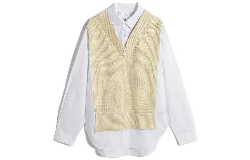 GAP Shirts Women's Square Collar Moderate Mock Two Piece