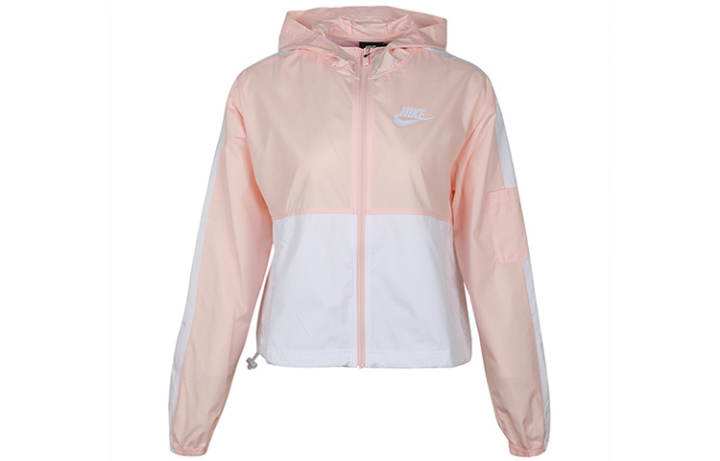 Nike Nike Jackets Women's Washed Coral Red/White Hooded Moderate