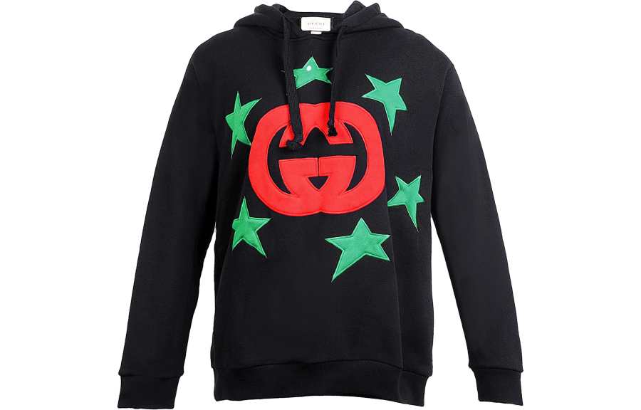 GUCCI Sweatshirts Women's Black Hooded Non Detachable Moderate