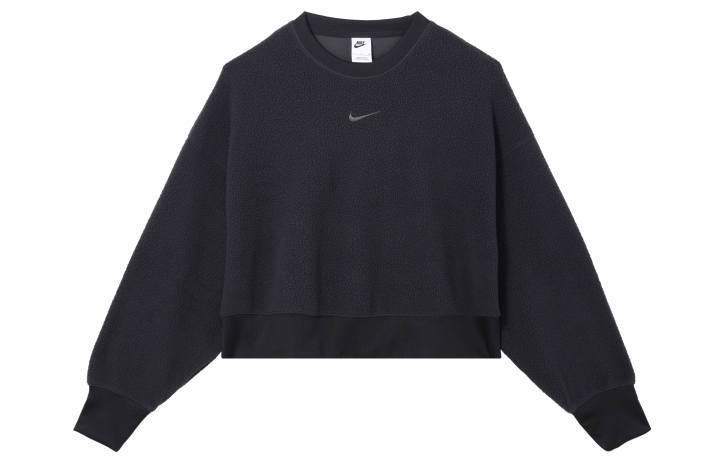 Nike Nike Women'ss Logo Print Crewneck Pullover Sweatshirt Black