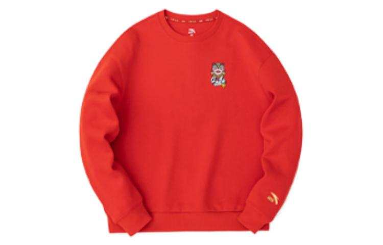 ANTA Sweatshirts Women's Rich Red Crew Neck Moderate Regular