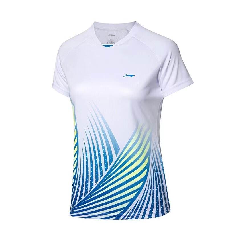 Li-Ning Li Ning T Shirts Women's White Crew Neck Moderate Other