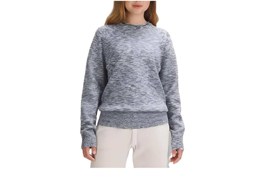 Lululemon Sweatshirts Women's Night Sea Blue Marine Blue Mixed Line/NISE/TRNV/EEEB Crew Neck Moderate Regular