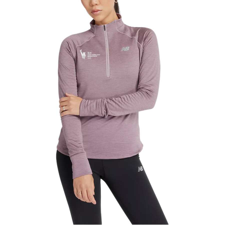 New Balance New Balance NYC Marathon AthleticsHeat Grid Raglan Sleeve T Shirt Women's Purple