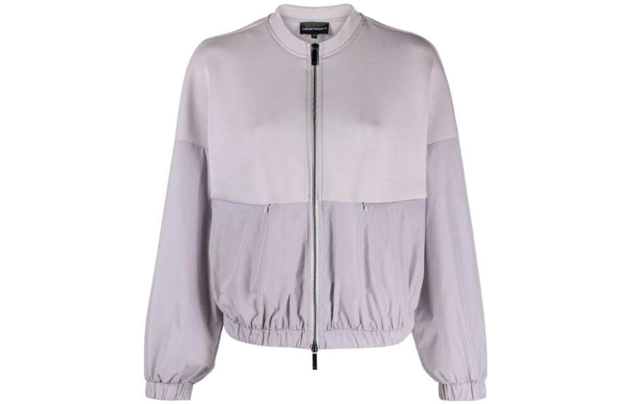 Emporio Armani scuba-jersey panelled bomber jacket