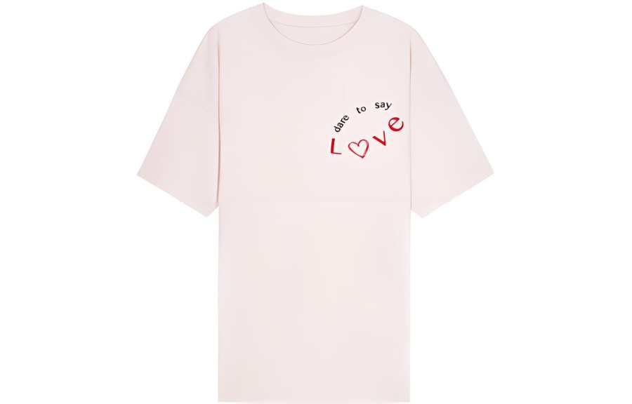 Victoria's Secret X RUI Built Drop Shoulder Sleeve T Shirt Women's Pink