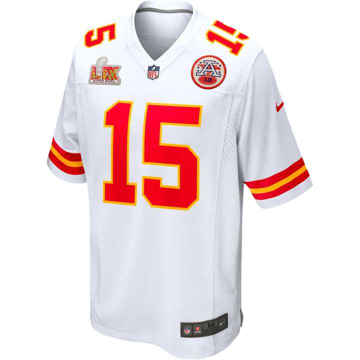 Nike Nike NFL SS25 Patrick Mahomes Kansas City Chiefs Super Bowl LIX Game Rugby Jersey Men's White