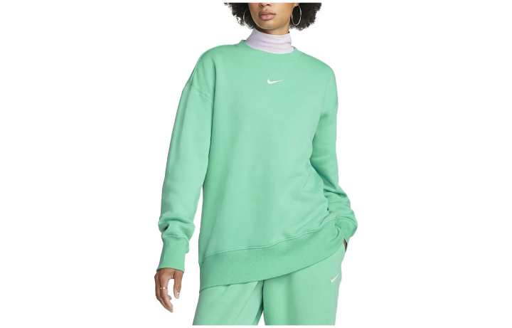 Nike Nike Sweatshirts Women's Light Green Crew Neck Moderate Regular