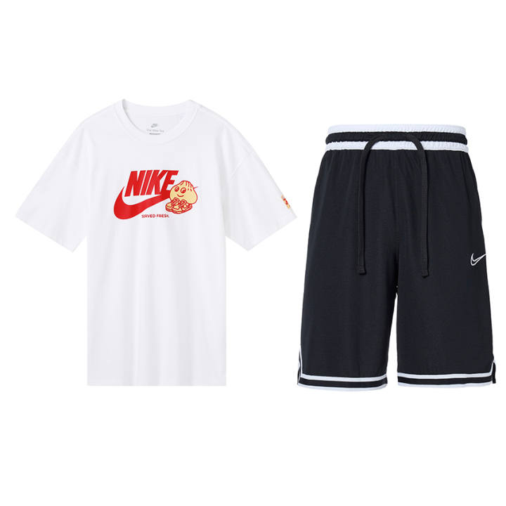 Nike Nike Casual Sportswear Men's White/Black Crew Neck Moderate