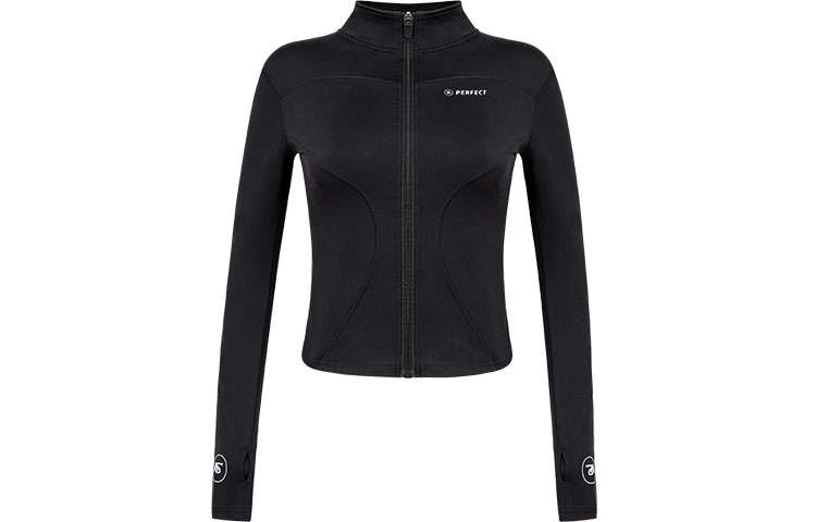 YPL Jackets Women's Black Stand Collar Moderate