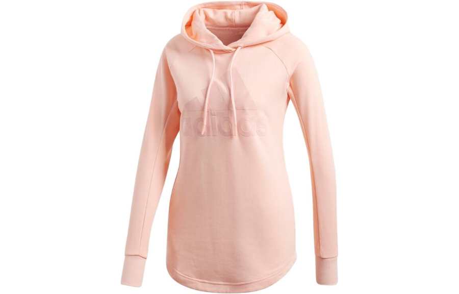 Adidas Adidas Sweatshirts Women's Hazy Coral Powder Hooded Moderate Regular