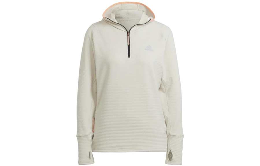 Adidas Adidas Sweatshirts Women's Beige Hooded Moderate Other