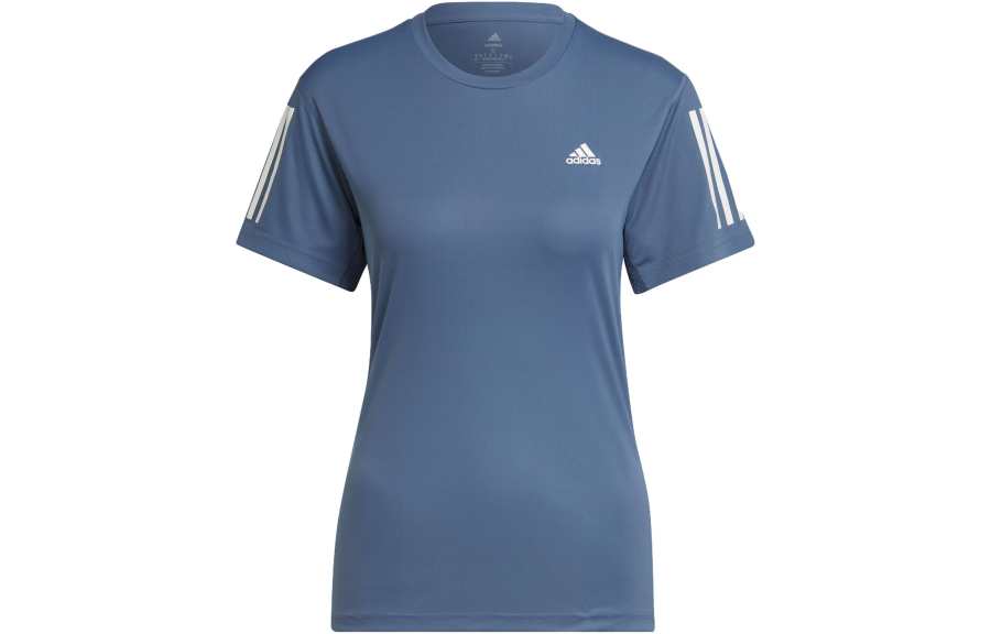 Adidas Adidas T Shirts Women's Blue Crew Neck Moderate Straight Fit