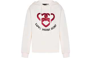 LOVE MOSCHINO Sweatshirts Women's Ecru Hooded Moderate Regular