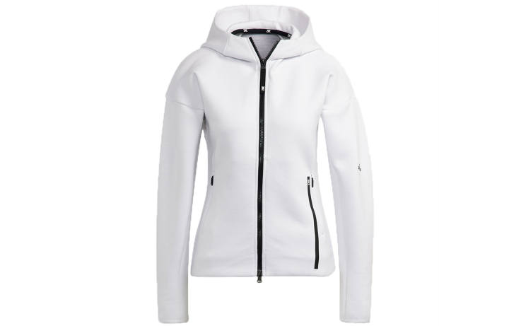 Adidas Adidas Jackets Women's White Hooded Moderate Other