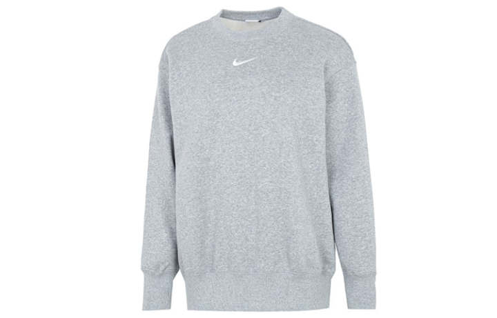 Nike Nike W Nsw Phnk Flc 0S Crew Pullover Sweatshirt Gray