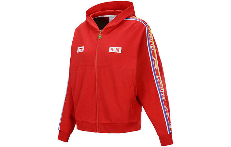 Li-Ning Li Ning Jackets Women's Red Hooded Moderate Other
