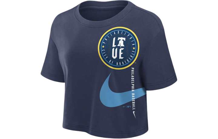 Nike Nike Michigan Athletic Prep Arch Women's Nike Brand Dri FIT College Cropped T Shirt