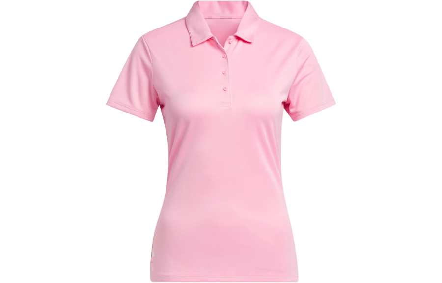Adidas Adidas Solid Performance Short Sleeve Polo Shirt Polo Shirt Women's Pink