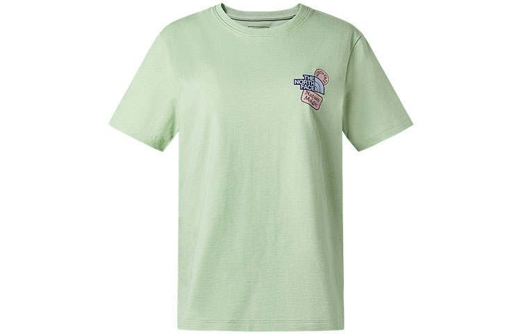 THE NORTH FACE T Shirts Women's Green Crew Neck Moderate Straight Fit