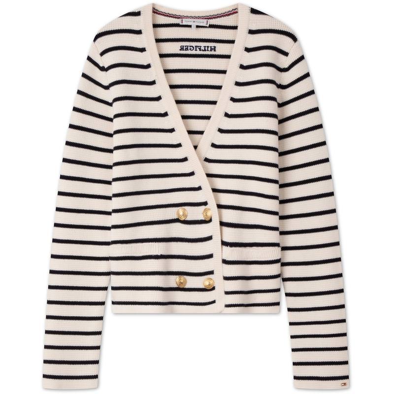 Tommy Hilfiger Knitwear Women's Beige White Black Stripes