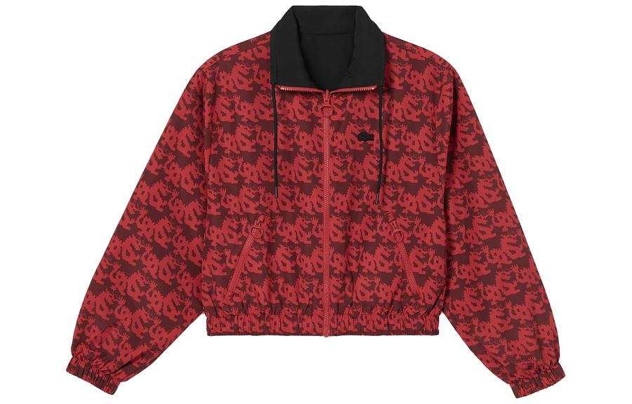 LACOSTE Year Of The Dragon Spring Festival Collection Jackets Women's Red Lapel Moderate Other
