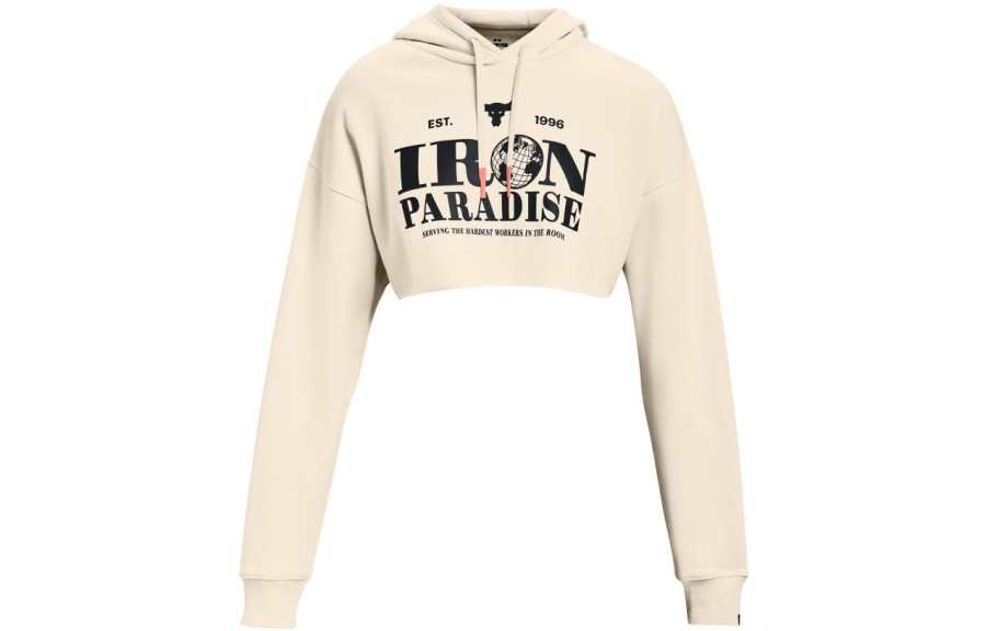 Under Armour Sweatshirts Women's Beige Hooded Moderate