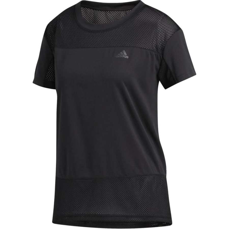 Adidas Adidas T Shirts Women's Black Crew Neck Moderate Straight Fit