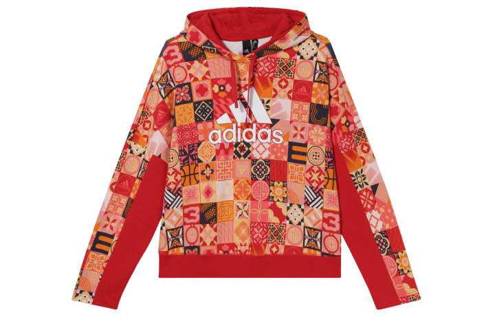 Adidas Adidas CNY Sweatshirts Women's Red Hooded Moderate Regular