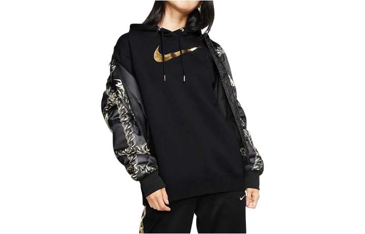 Nike Nike Sweatshirts Women's Black Hooded Moderate Regular