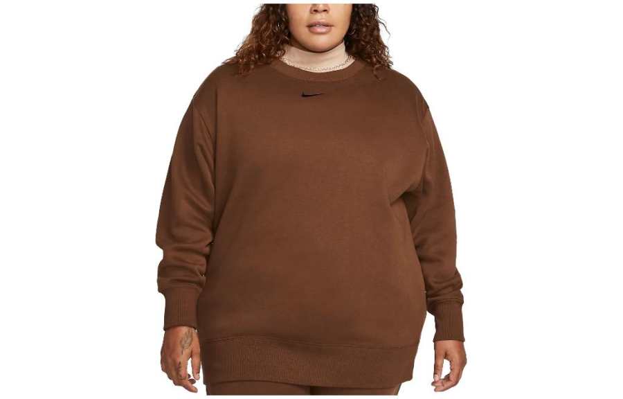 Nike Nike Sweatshirts Women's Dark Brown Crew Neck Moderate Other