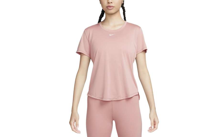 Nike Nike Dri Fit T Shirts Women's Light Pink Crew Neck Moderate Straight Fit