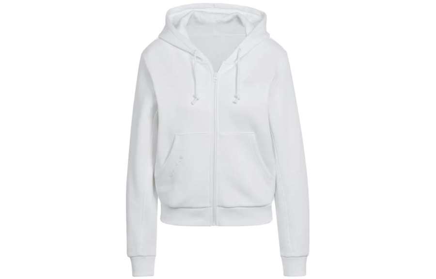 Adidas Adidas Sweatshirts Women's White Hooded Moderate Cardigan
