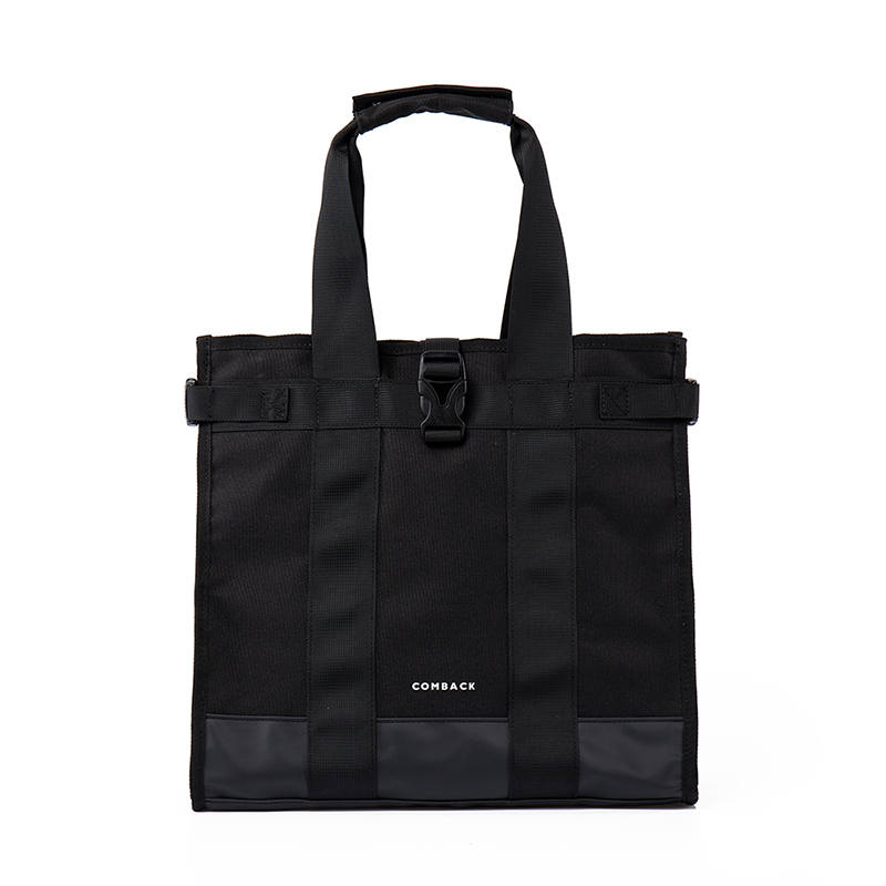 COMBACK COMBACK Polyamide Tote Bag, Shopping Bag, Handbag, Handbag Regular Unisex Black