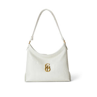 PIERRE CARDIN Cow Leather Shoulder Bag Regular Women's Black/White