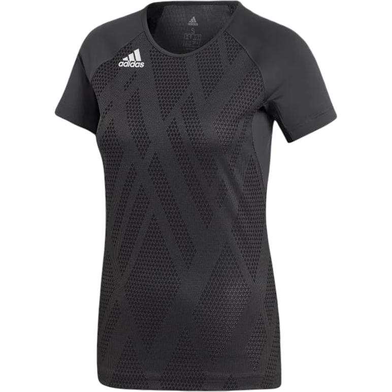 Adidas Adidas T Shirts Women's Black Crew Neck Moderate Straight Fit